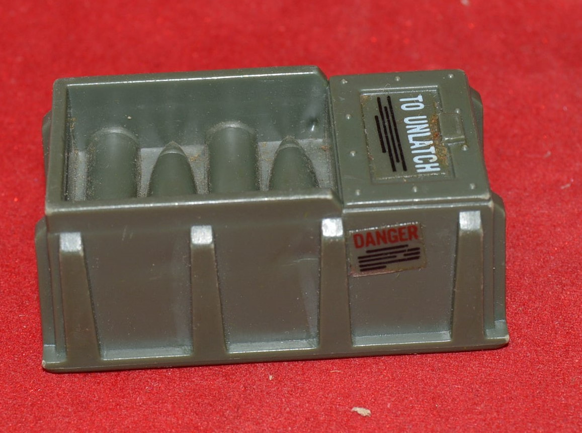 Vtg GI Joe 1984 Mountain Howitzer AMMO BOX crate vehicle playset accessory part