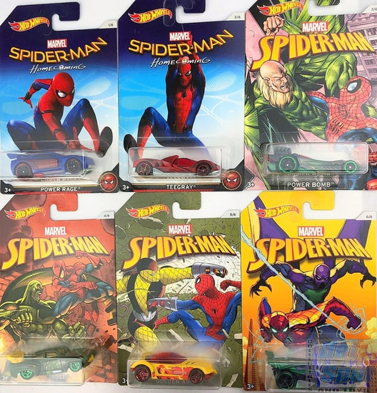 Marvel Spider-Man Cars from the 2016 Set of 6