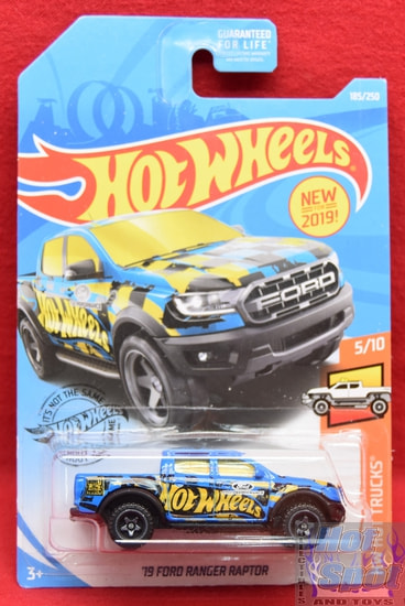 '19 Ford Ranger Raptor 185/250 HW Hot Trucks 5/10 BLUE