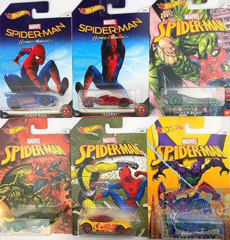 Marvel Spider-Man Cars from the 2016 Set of 6
