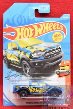 '19 Ford Ranger Raptor 185/250 HW Hot Trucks 5/10 BLUE