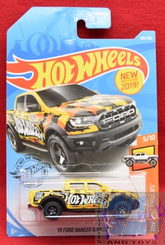 '19 Ford Ranger Raptor 185/250 HW Hot Trucks 5/10 YELLOW