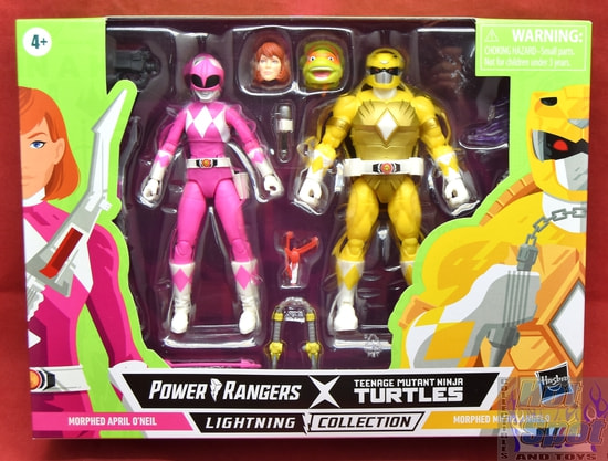 Power Rangers X TMNT Lightning Series Morphed April O'Neil & Morphed Michelangelo