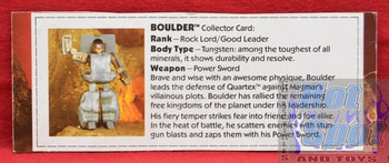 Gobots 1986 Good Rock Lords Boulder Stats Card