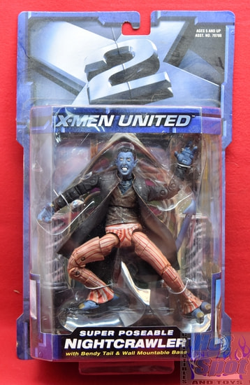 X2 X-Men United Movie Super Poseable Nightcrawler Figure