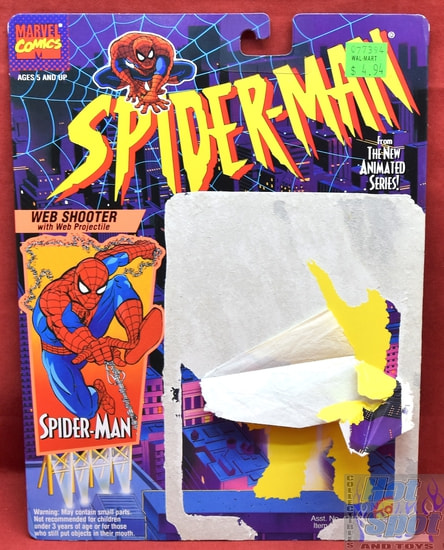 1994 Spider-Man Animated Series Spider-Man Web Shooter Card Backer