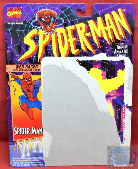 1994 Spider-Man Animated Series Spider-Man Web Racer Card Backer