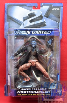 X2 X-Men United Movie Super Poseable Nightcrawler Figure