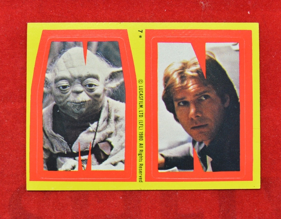 Star Wars Sticker #7 letters M and N Yoda and Han