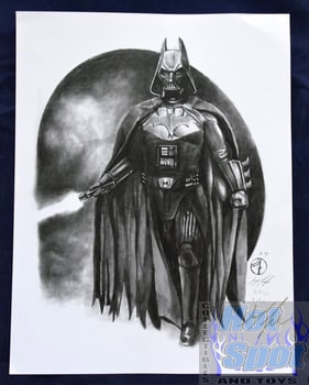 "BatVader" Print Artwork By Erin Fife 8 1/2 x 11 *autographed*