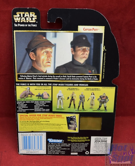 POTF Captain Piett #3 Card Backer w/ Freeze Frame