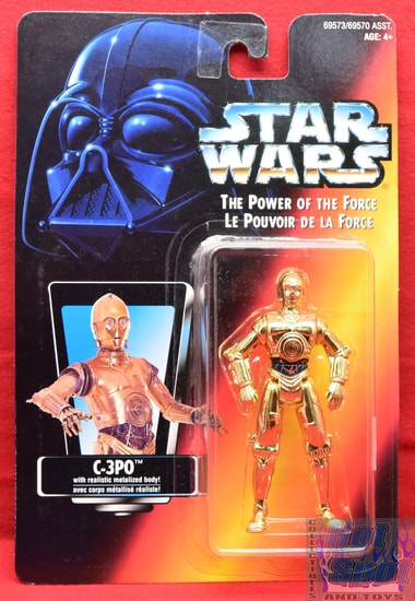 Red Card C-3PO w/ Realistic Metalized Body Power of the Force