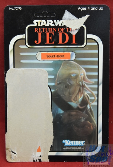 ROTJ Squid Head 77 back cardbacker