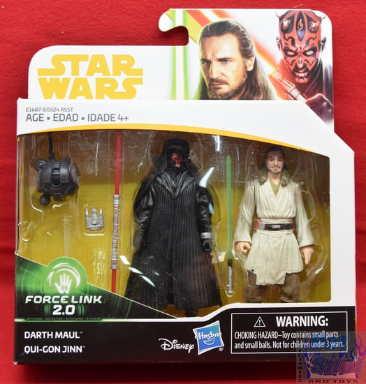 Force Link 2.0 Darth Maul & Qui-Gon Jinn Figure 2pack