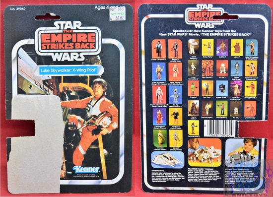 Luke Skywalker X-Wing Pilot Kenner Card Backer