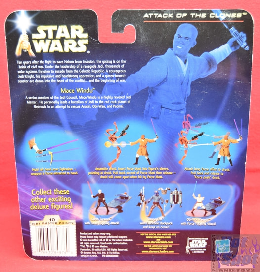Hot Spot Collectibles and Toys Attack of the Clones Mace Windu w