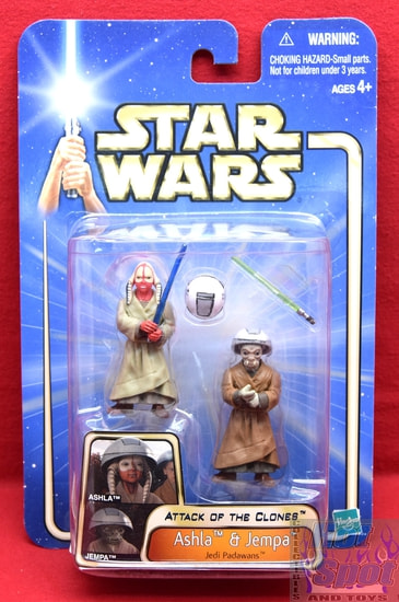 Attack of the Clones Ashla & Jempa Jedi Padawans Figure 2 Pack