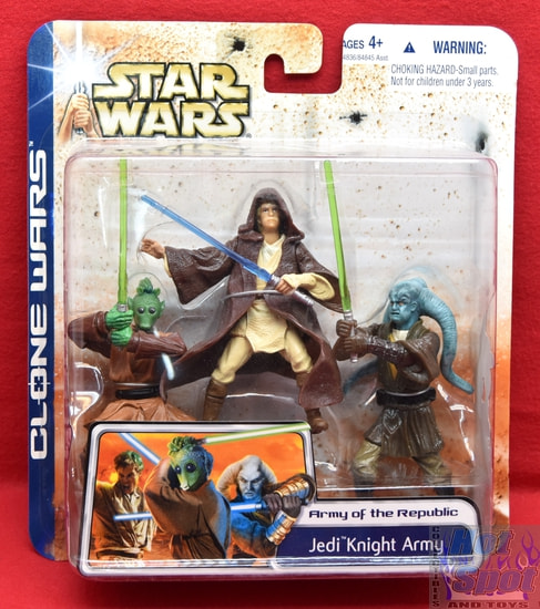 Clone Wars Jedi Knight Army Figure 3 Pack