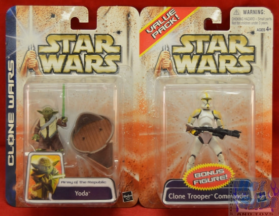 Clone Wars Value 2 Pack Yoda / Clone Trooper Commander