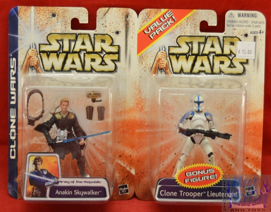 Clone Wars Value 2 Pack Anakin Skywalker / Clone Trooper Lieutenant Figures