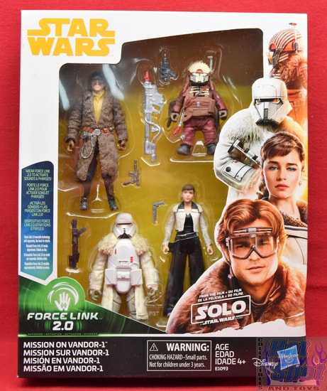 Force Link SOLO Mission On Vandor-1 Figure 4-Pack (Han Solo, Qi'ra, Range Trooper & Weazel)