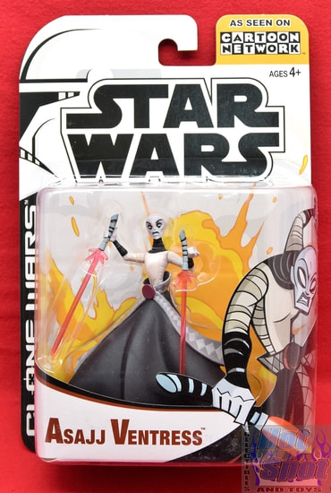 CN Clone Wars Animated Asajj Ventress Figure MOC