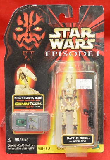 EP 1 CommTech Battle Droid Starburst Tan Figure