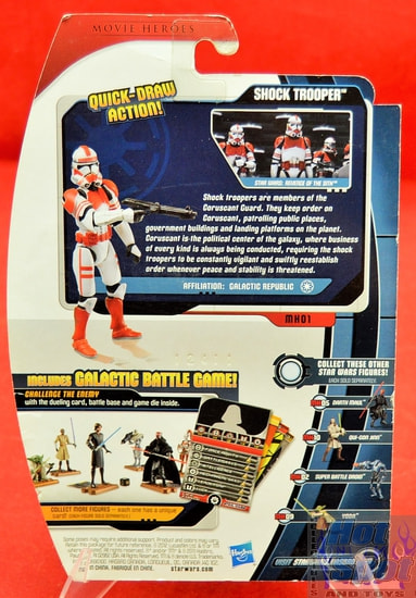 Movie Heroes Shock Trooper MH01 Card backer