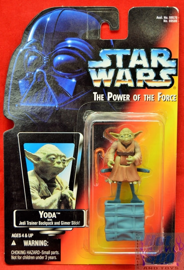 Red Card Yoda with Jedi Trainer Backpack and Gimer Stick