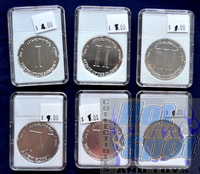 30th Modern Coins lot Episode 1-6 Slabbed