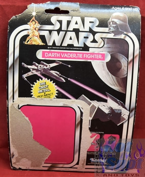 Star wars Darth Vader's Tie fighter Die cast cardback