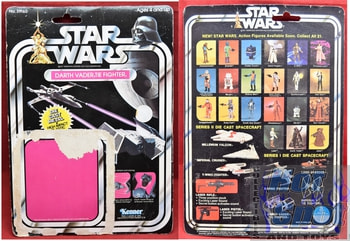 Darth Vader Tie Fighter Die Cast Kenner Card Backer