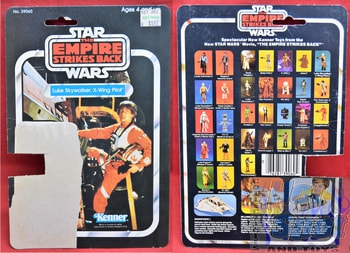 Luke Skywalker X-Wing Pilot Kenner Card Backer