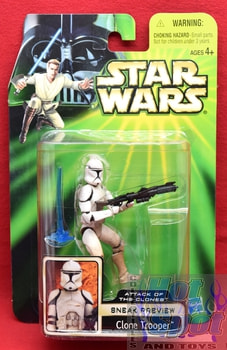 Sneak Preview Attack of the Clones Clone Trooper Figure