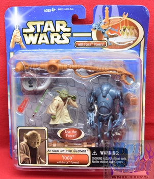 Attack of the Clones Yoda Force Powers Battle Droid Figure 2 Pack