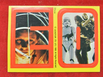 Star Wars Sticker # 11 Letter E and O Leia and Chewy