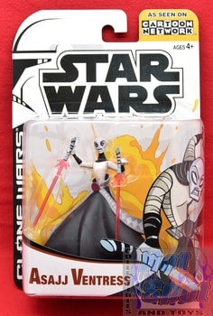 CN Clone Wars Animated Asajj Ventress Figure MOC