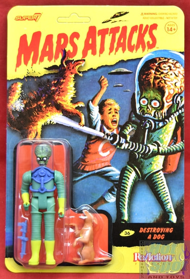 Mars Attacks! Destroying A Dog ReAction Figure