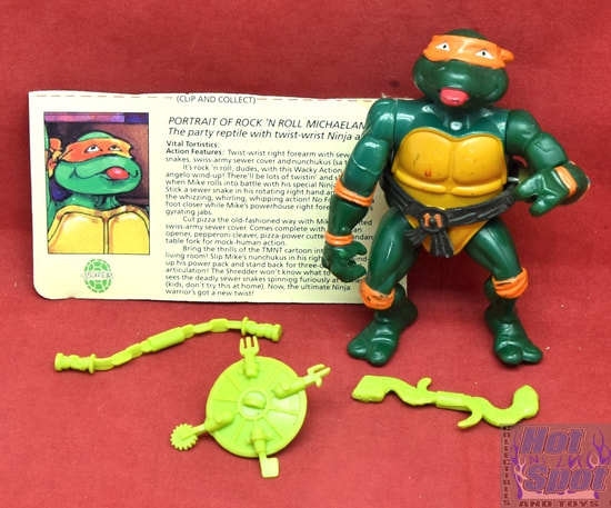 1989 Wacky Action Rock N Roll Michaelangelo Figure