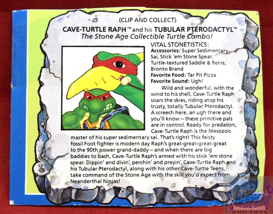 1993 Cave Turtle Raph & his Tubular Pterodactyl File Card Back