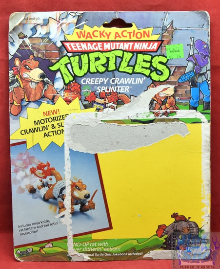 1990 Wacky Action Creepy Crawlin' Splinter Card Backer