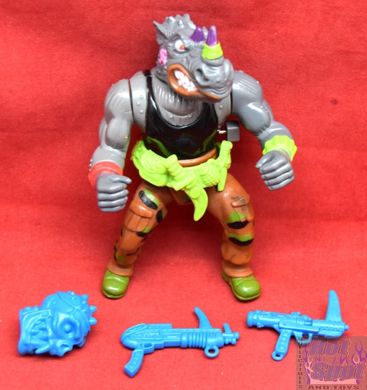 1991 Wacky Action Machine Gunnin' Rocksteady Figure