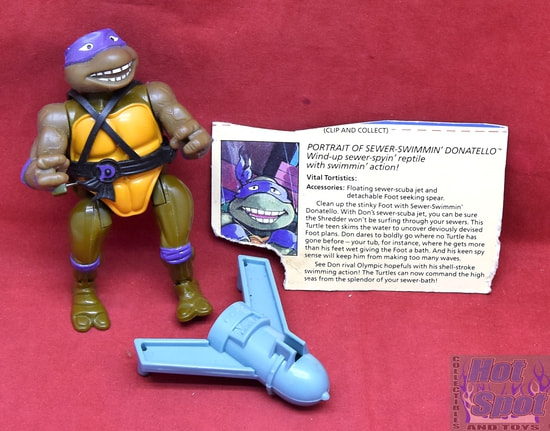 1989 Wacky Action Sewer Swimmin' Donatello Figure