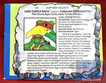 1993 Cave Turtle Raph & his Tubular Pterodactyl File Card Back