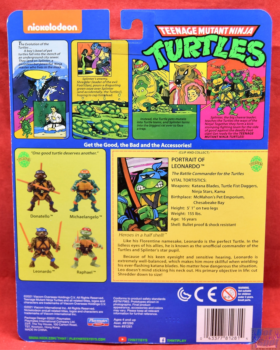 Leonardo Comic Book Series Tortugas Ninja Playmates