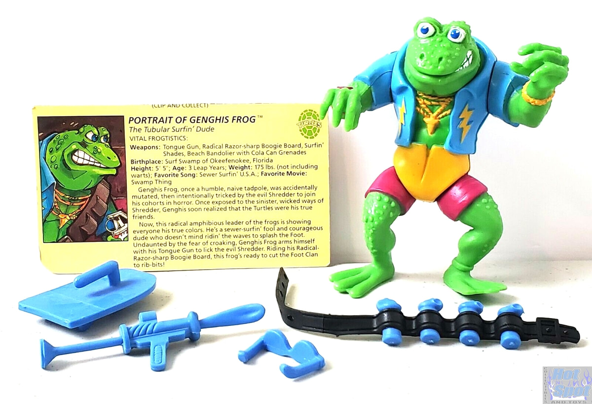 TMNT Genghis Frog BEACH BADOILER Belt Vtg weapon 1989 accessory 
