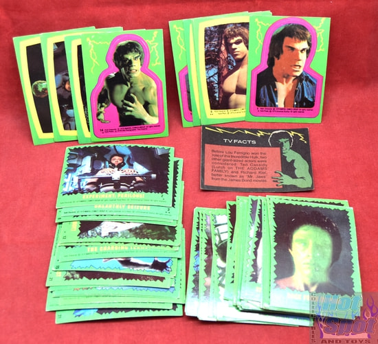 1979 Incredible Hulk Topps 88 Cards / 22 Stickers