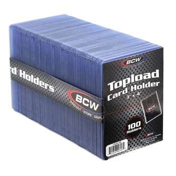 BCW 3x4 Topload Card Holder - Standard (100 CT. Pack)
