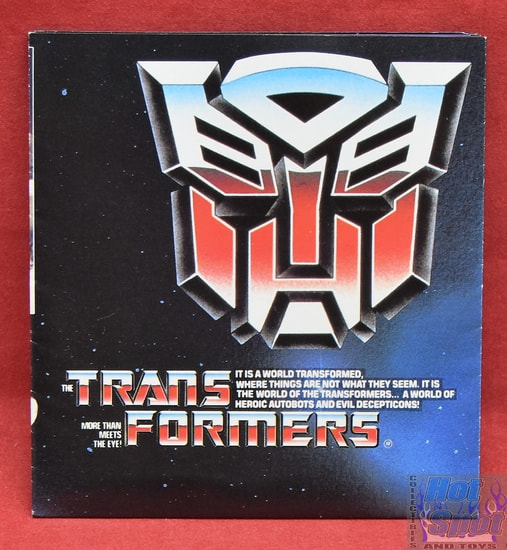 1985 Transformers Catalog Insert Brochure