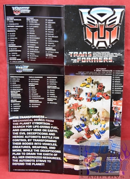 1985 Transformers Catalog Insert Brochure (Large Tri Fold)